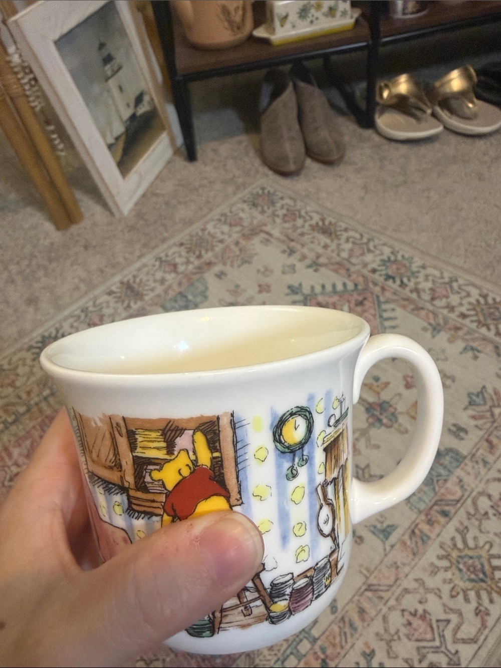 Vintage Disney Winnie the Pooh Mug Made in England Piglet Honey Pot Collectible - Picture 4 of 4